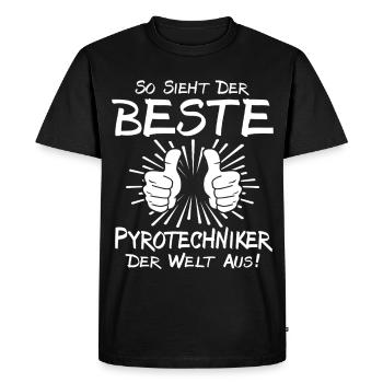 Meilleur Pyrotechnicien - T-shirt Premium bio Homme - noir - Devant - Nico (187cm)