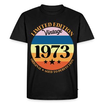1973 Vintage Birthday Gift 73 - Men's Premium Organic T-Shirt - black - Front - Nico (187cm)