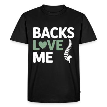 Licensed DC Clinical Spinal Adjustment Expert  - Men's Premium Organic T-Shirt - black - Front - Nico (187cm)