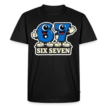 67 Six Seven Italian Meme - Men's Premium Organic T-Shirt - black - Front - Nico (187cm)