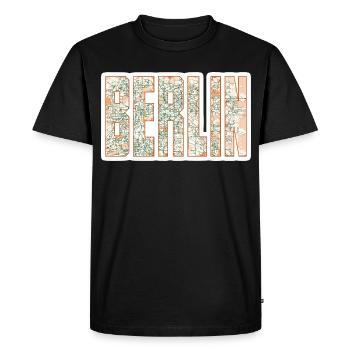 Berlin City Map - Men's Premium Organic T-Shirt - black - Front - Nico (187cm)