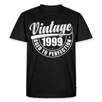 Cadeau d’anniversaire 1999 Millésime 1999 Rétro 1999 - T-shirt Premium bio Homme - noir - Devant - Nico (187cm)