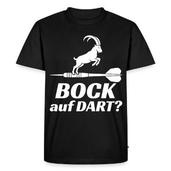 Fancy darts? – Minimalist sports design - Men's Premium Organic T-Shirt - black - Front - Nico (187cm)