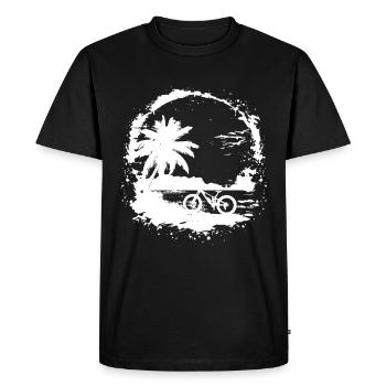 Sketch de cycliste VTT - T-shirt Premium bio Homme - noir - Devant - Nico (187cm)