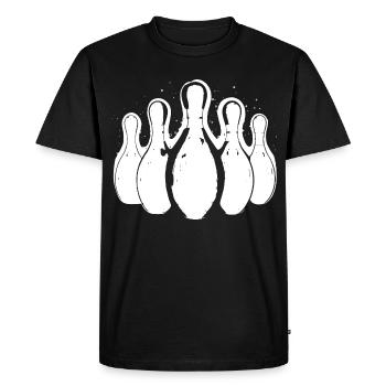 Bowling - T-shirt Premium bio Homme - noir - Devant - Nico (187cm)