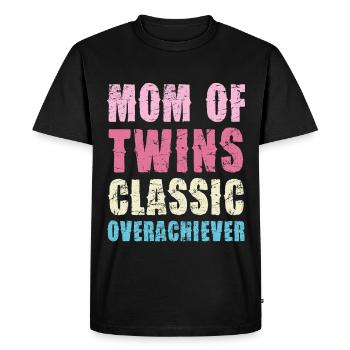 Mom of Twins – Classic High-Flyer - Men's Premium Organic T-Shirt - black - Front - Nico (187cm)