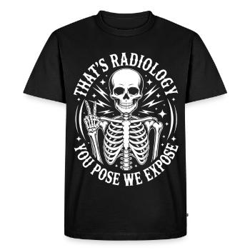 Motif de radiologie du squelette - T-shirt Premium bio Homme - noir - Devant - Nico (187cm)