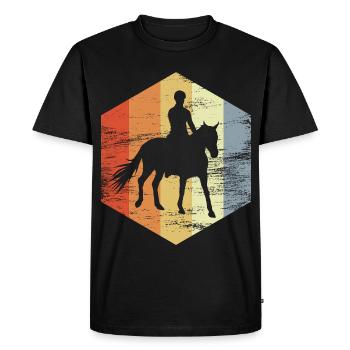 Riding Retro Look - Men's Premium Organic T-Shirt - black - Front - Nico (187cm)
