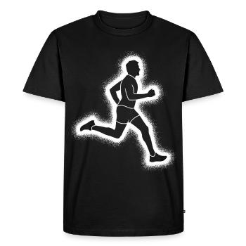 Course à pied, jogging, coureurs masculins garçons - T-shirt Premium bio Homme - noir - Devant - Nico (187cm)