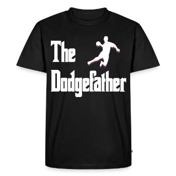 Dodgefather Silhouette Design - Men's Premium Organic T-Shirt - black - Front - Nico (187cm)