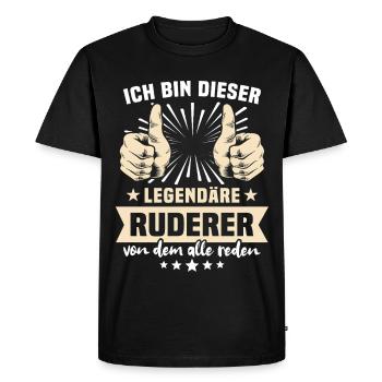 Rower Sayings - Men's Premium Organic T-Shirt - black - Front - Nico (187cm)