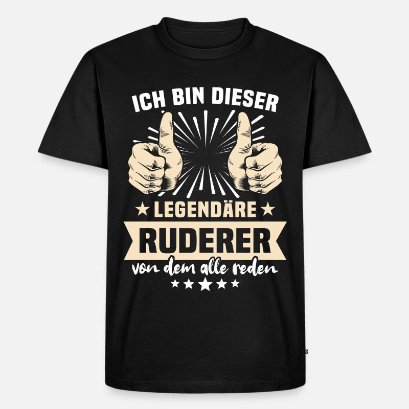 Ruderer Sprüche - Männer Premium Bio T-Shirt - Schwarz