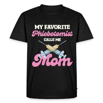 My favorite phlebotomist mom - Men's Premium Organic T-Shirt - black - Front - Nico (187cm)