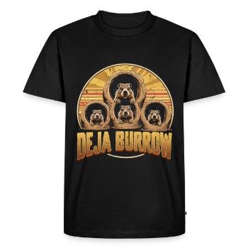 Groundhog Day Groundhog Deja Burrow - Men's Premium Organic T-Shirt - black - Front - Nico (187cm)