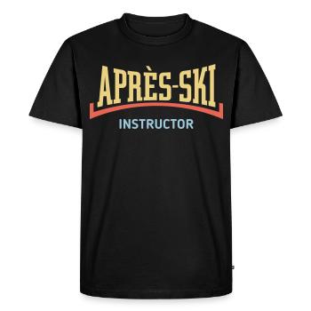 Après-Ski – Moniteur (Concave / Après Ski / 3C) - T-shirt Premium bio Homme - noir - Devant - Nico (187cm)