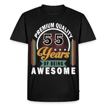 55 ans de Grand Insigne - T-shirt Premium bio Homme - noir - Devant - Nico (187cm)
