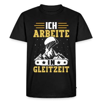 Parapente TRAVAIL EN FLEXITIME Plaisir - T-shirt Premium bio Homme - noir - Devant - Nico (187cm)