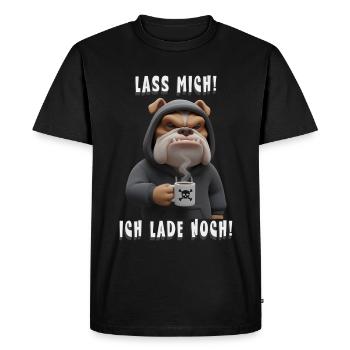 Leave me alone! I'm still charging! Morning grump bulldog - Men's Premium Organic T-Shirt - black - Front - Nico (187cm)