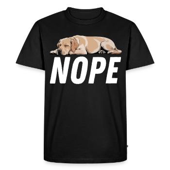 Chien labrador doré jaune Non - T-shirt Premium bio Homme - noir - Devant - Nico (187cm)