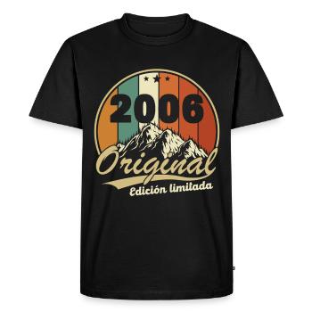 2006 Vintage Retro Birthday Gift - Men's Premium Organic T-Shirt - black - Front - Nico (187cm)