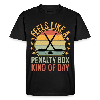 On dirait une journée de barrage de pénalité, hockey drôle - T-shirt Premium bio Homme - noir - Devant - Nico (187cm)