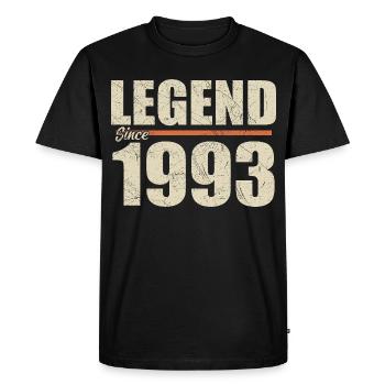 Anniversary 1993 | Legend since 1993 - Men's Premium Organic T-Shirt - black - Front - Nico (187cm)