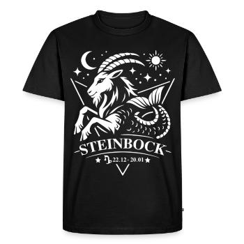Signe du Capricorne - T-shirt Premium bio Homme - noir - Devant - Nico (187cm)