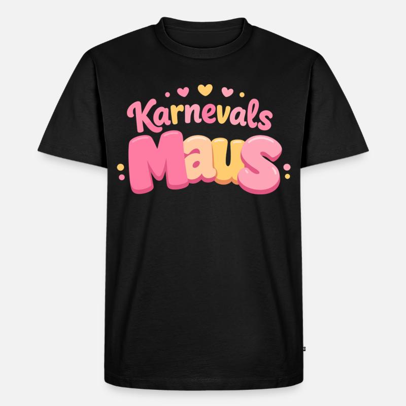 Karnevalsmaus Kölsche Mädsche – Karneval Köln - Männer Premium Bio T-Shirt - Schwarz