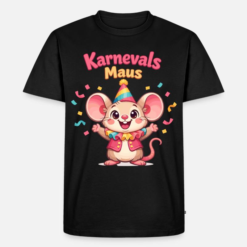 Karnevalsmaus Kölsche Mädsche – Kölle Alaaf - Männer Premium Bio T-Shirt - Schwarz