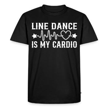 Motif cardio Heartbeat de la danse en ligne - T-shirt Premium bio Homme - noir - Devant - Nico (187cm)