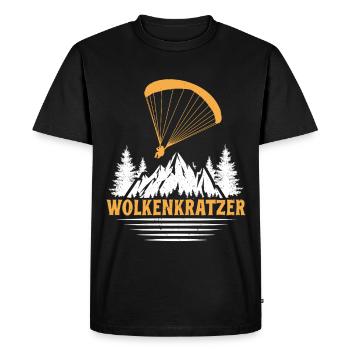 Parapente GRATTE-CIEL DRÔLE - T-shirt Premium bio Homme - noir - Devant - Nico (187cm)
