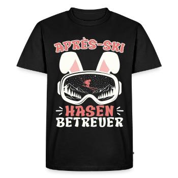 Après-ski RABBIT SUPERVISOR Fun - T-shirt Premium bio Homme - noir - Devant - Nico (187cm)
