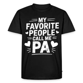My favorite person calls me daddy - Men's Premium Organic T-Shirt - black - Front - Nico (187cm)
