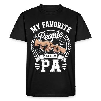 My Favorite Dad Call Me PA - Men's Premium Organic T-Shirt - black - Front - Nico (187cm)
