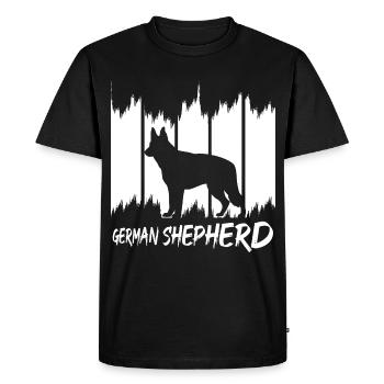 German Shepherd - Men's Premium Organic T-Shirt - black - Front - Nico (187cm)