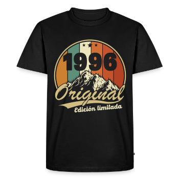 1996 Vintage Retro Birthday Gift - Men's Premium Organic T-Shirt - black - Front - Nico (187cm)