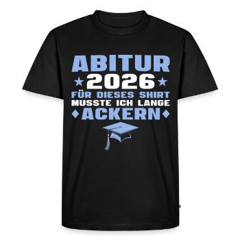 Abitur exam passed, Abitur graduation 2026 - Men's Premium Organic T-Shirt - black - Front - Nico (187cm)