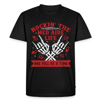 MFA d’assistant médical - T-shirt Premium bio Homme - noir - Devant - Nico (187cm)