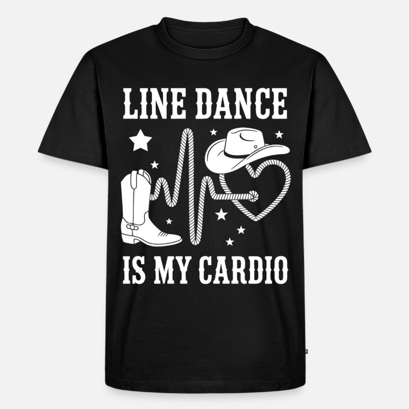 Line Dance Cardio Stil - Männer Premium Bio T-Shirt - Schwarz