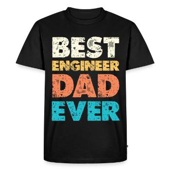 Bloc de couleurs du meilleur père de tous les temps - T-shirt Premium bio Homme - noir - Devant - Nico (187cm)