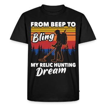 Metal Detector Relics Search - Men's Premium Organic T-Shirt - black - Front - Nico (187cm)