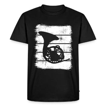 Cor français Sketch - T-shirt Premium bio Homme - noir - Devant - Nico (187cm)