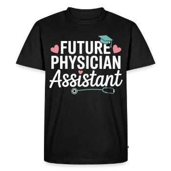 Futur style d’assistant médical - T-shirt Premium bio Homme - noir - Devant - Nico (187cm)