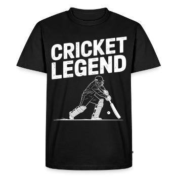 Drôle de cricket : Jeu de cricket vintage - T-shirt Premium bio Homme - noir - Devant - Nico (187cm)