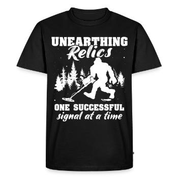Pêche à la terre de sasquatch - T-shirt Premium bio Homme - noir - Devant - Nico (187cm)