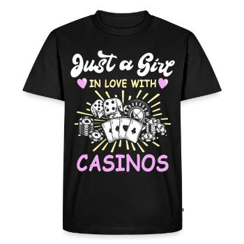 Casino Player Gambling - Men's Premium Organic T-Shirt - black - Front - Nico (187cm)
