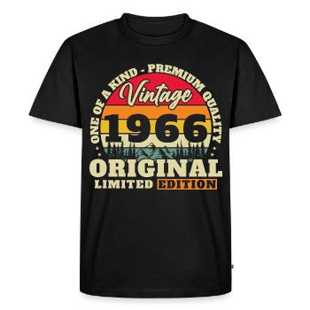 1966 Vintage Rétro Cadeau D'anniversaire - T-shirt Premium bio Homme - noir - Devant - Nico (187cm)