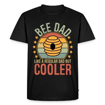 Bee Dad Like Regular Dad But Cooler Father's Dad - Men's Premium Organic T-Shirt - black - Front - Nico (187cm)