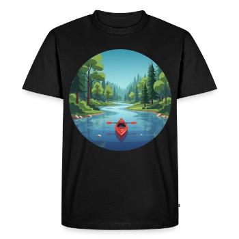 Canoe Kayak Rowing boat Canadian - Men's Premium Organic T-Shirt - black - Front - Nico (187cm)