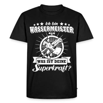 Water Master Water Supply Technician - Men's Premium Organic T-Shirt - black - Front - Nico (187cm)